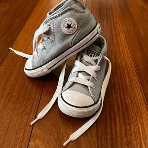 Converse All Star Leather Shoes for Toddlers Gray Size 8